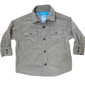 🌟3/$15🌟 Gymboree Tan Corduroy Shacket Overshirt Toddler size 12-18 M